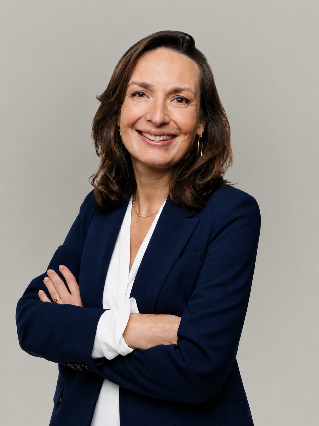 Joséphine Prévost - executive coach Photo de Joséphine Prévost executive coach veste bleue marine